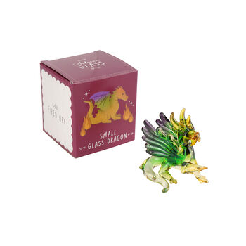 Artisan Glass Small Dragon In Gift Box | Collectable | Glass Animal | Home Decor, 2 of 5