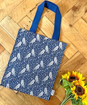 Owls Print Tote Bag, 4 of 5