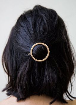 Circle Gold Or Silver Hair Clip, 5 of 5