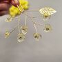 Yellow Flower Hair Pin Set Of Two, thumbnail 2 of 9