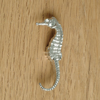 Seahorse Left Facing Pewter Cabinet Handle, Door Knob, 2 of 8