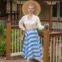 Isabelle Skirt In Palace Ribbon Vintage 1940s Style, thumbnail 1 of 3