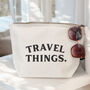 Travel Things Canvas Pouch, thumbnail 5 of 5