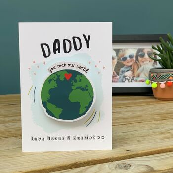 Father's Day Card With You Rock My World Wobbler, 2 of 6