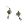 Sterling Silver Coin Amethyst Drops, thumbnail 3 of 4