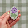 Holographic Glitter Purple Flower Sticker, thumbnail 2 of 8