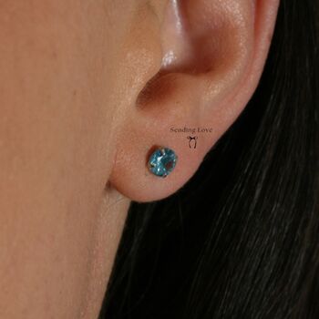 March Birthstone Aquamarine Earrings, 6 of 7