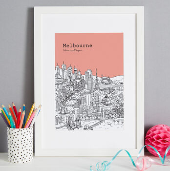 Personalised Melbourne Print, 5 of 10