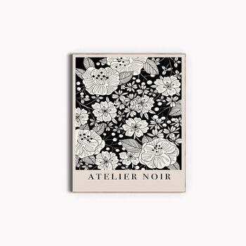 Atelier Noir Black Flower Print, 3 of 3