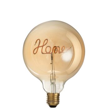 Decorative 'Home' LED Gold Finish Screw In Light Bulb, 2 of 3