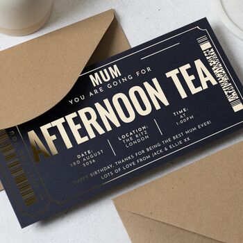 Personalised Afternoon Tea Gift Voucher For Mum, 3 of 9