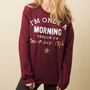 'Morning Person' Women's Christmas Jumper, thumbnail 1 of 3