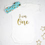 I Am One First Birthday Baby Girl Outfit, thumbnail 2 of 6