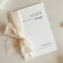 Luxury 'Her Vows' Wedding Vows Card, Modern Script, Personalised, thumbnail 2 of 10