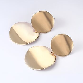 Gold Gilded Circlet Elegance Earrings, 3 of 4