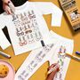 Easter Funny Bunny Pyjamas With Fabric Pens, thumbnail 1 of 6
