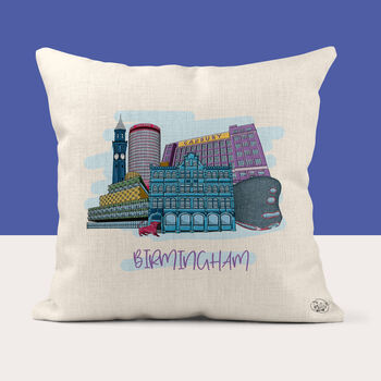 Personalised Birmingham Skyline Cushion, 3 of 3