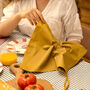 Eloisa Mustard Cotton Napkins With Pleating Channels Set Of Four, thumbnail 2 of 6
