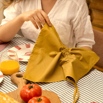 Eloisa Mustard Cotton Napkins With Pleating Channels Set Of Four, 2 of 6