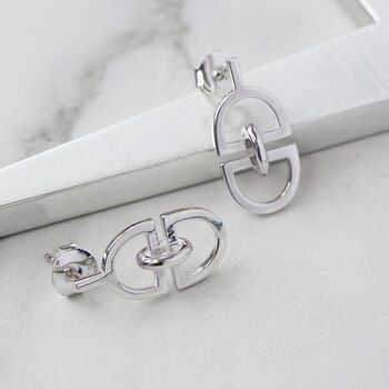 Monogrammed Charm Statement Sterling Silver Bracelet, 4 of 11