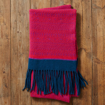 Knitted Fair Isle Blanket Wrap Ladies Scarf, 10 of 12