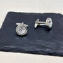 Men's Round Crystal Cufflinks, thumbnail 1 of 3