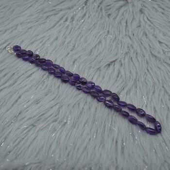 Amethyst Beaded Necklace 18 Inch, 3 of 6