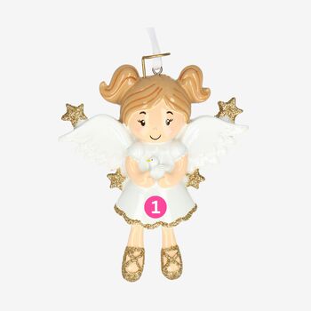 Angel Christmas Tree Decoration With Personalised Name, 4 of 4