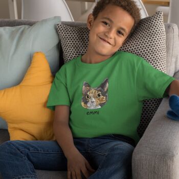 Personalised Children's Pet Portrait T Shirt, 4 of 10