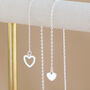 Mismatched Heart Lariat Necklace, thumbnail 8 of 11