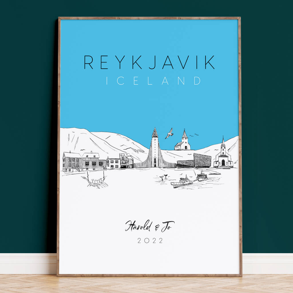 Reykjavik Personalised Skyline Art Print, 1 of 8