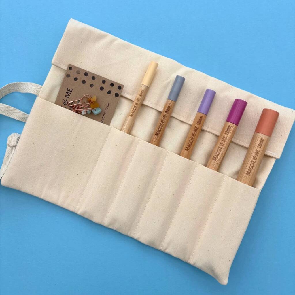 Maple Wood Chunky Crochet Hook Set, 1 of 5