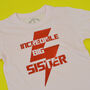 'Incredible Big Sister' Announcement Kids T Shirt, thumbnail 3 of 4