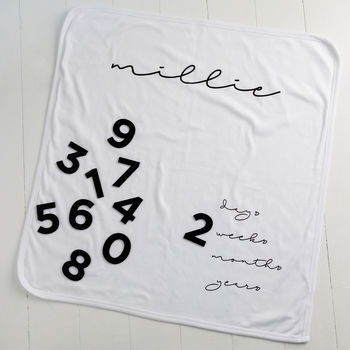 Personalised Baby Milestone Blanket, 5 of 8