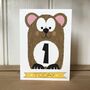 Baby First Birthday Bear Card, thumbnail 7 of 7