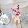 Personalised Leather Reindeer With Foiled Antlers, thumbnail 4 of 11