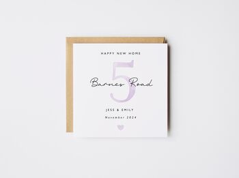 Personalised Happy New Home Card Pink Watercolour Style *Colour Options, 5 of 5