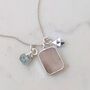 The Trio' Rose Quartz Sterling Silver Necklace, thumbnail 2 of 11