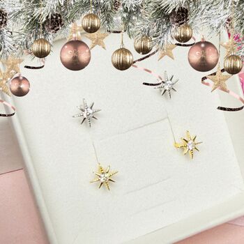 Star Earrings Set Christmas Gift Two Pairs Of Earrings, 4 of 5
