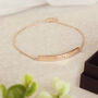 Personalised Rose Gold Tone Bar Bracelet With Gift Box, thumbnail 2 of 3