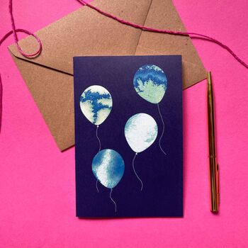 Geo Balloons Art Greeting Card, 3 of 3