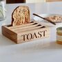 Personalised Oak Toast Rack, thumbnail 5 of 5