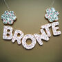 Personalised Floral Clay Name Garland, thumbnail 1 of 6