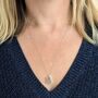 The Duo Rose Quartz Necklace, Silver, thumbnail 6 of 12