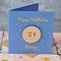 Personalised Birthday Badge Gold Foiled Card, thumbnail 3 of 4