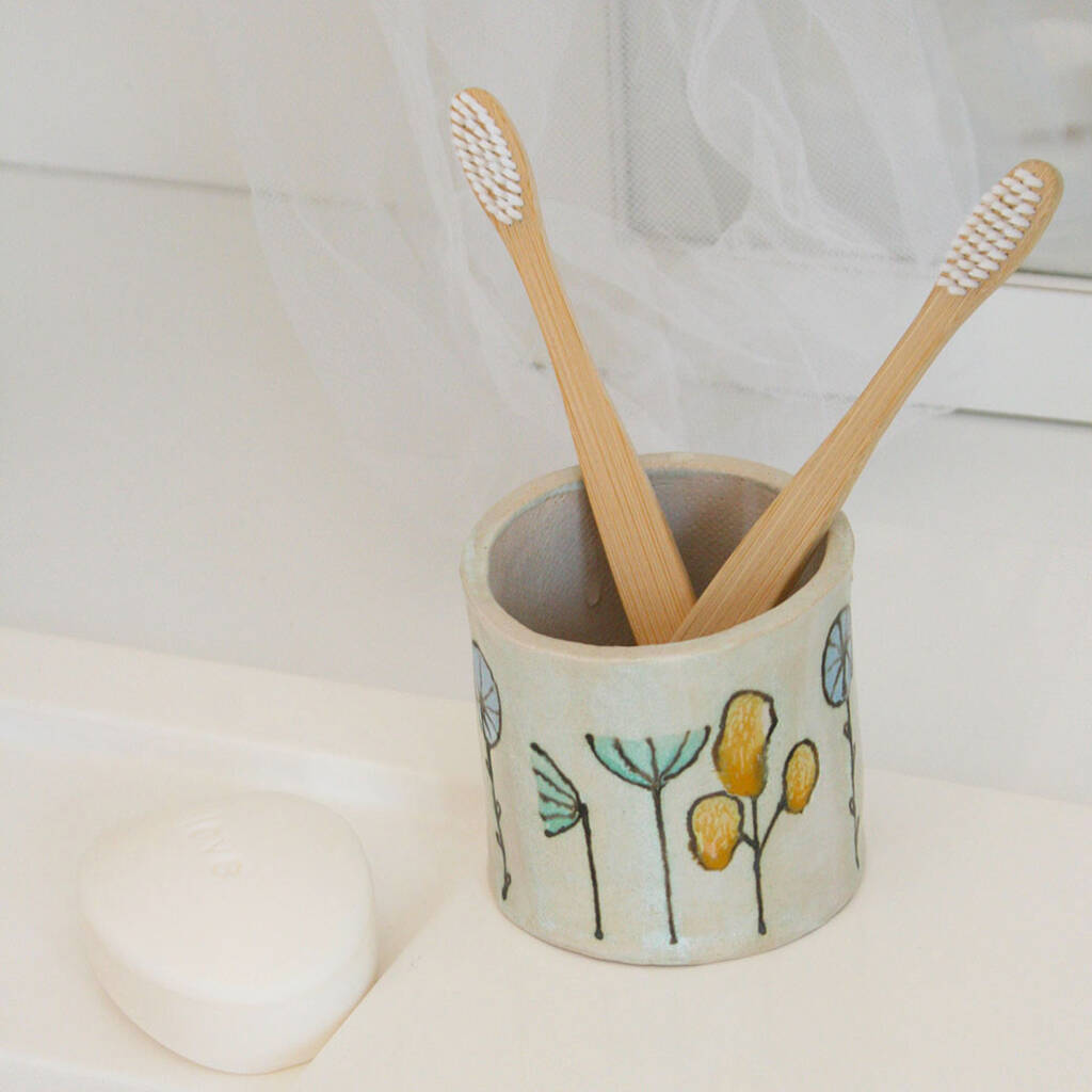 Retro Ceramic Toothbrush Pot, 1 of 3