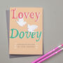 Lovey Dovey Wedding Card, thumbnail 1 of 3