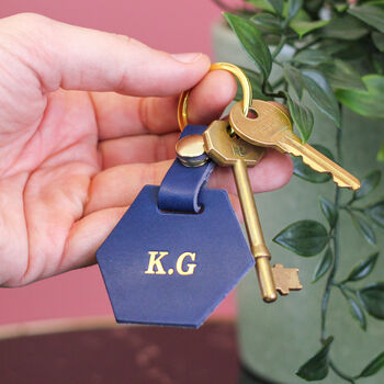 Personalised Hexagonal Keyring Gift For New Home, 2 of 7