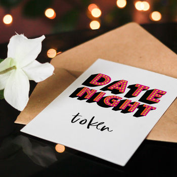 Date Night Token Greeting Card, 2 of 2
