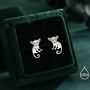 Sterling Silver Bush Baby Earrings, thumbnail 3 of 12